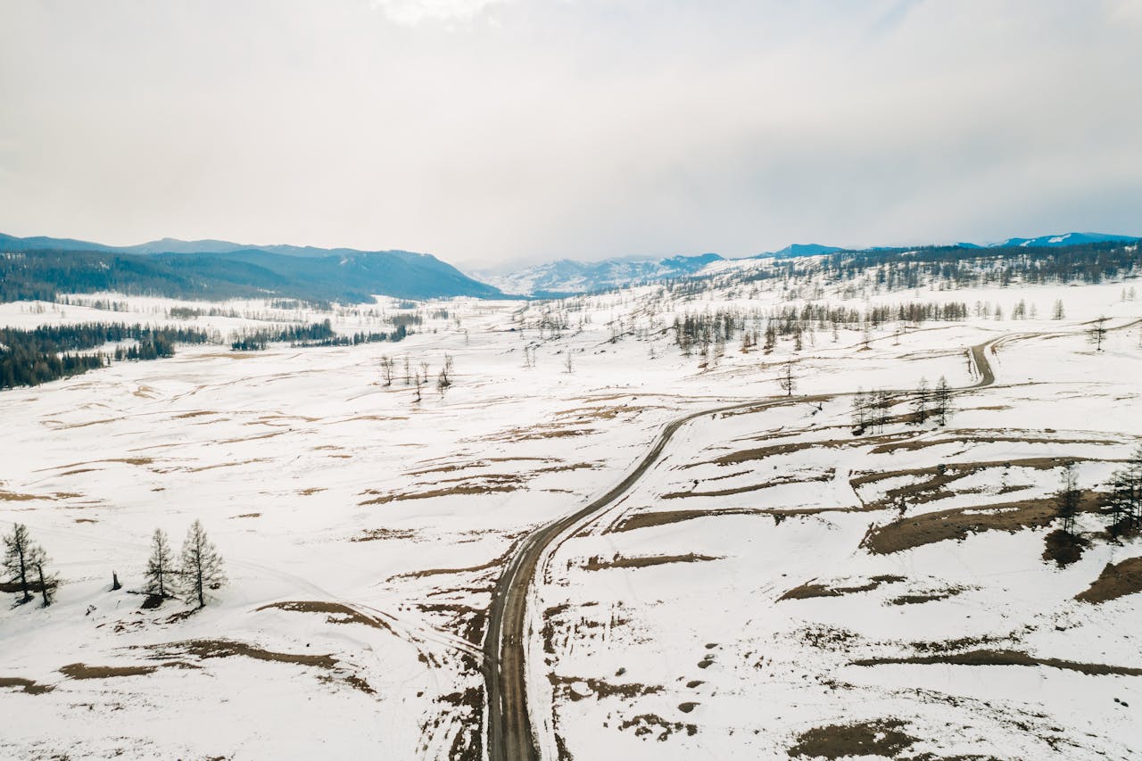 snow covered road 7456435